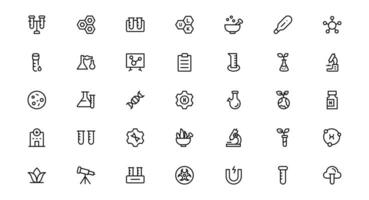 Set of Laboratory and Test Icons for logo. Perfect for Scientific, Medical, and Research-Based Projects to Enhance Your Designs. vector