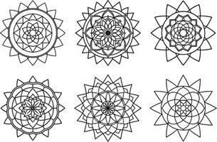 Mandala Coloring Patterns for Relaxation and Joy vector