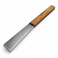 A Metal Blade with Wooden Handle Tool photo