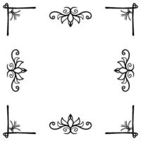 Elegant Corner Scroll Frame Design vector