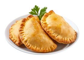 Empanada on plate Isolated on Transparent Background png