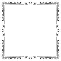 Minimal Hand-Drawn Frame with Corners vector