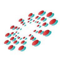 Abstract Circular 3D Dot Pattern vector