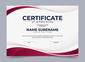 Modern Certificate Template Design. Achivement certificate or diploma design vector