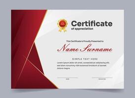 Abstract and modern certificate design vector