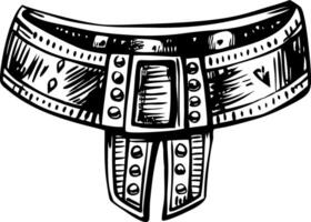 Belt with buckle vector