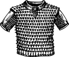 A vintage style illustration of armour chainmail vector