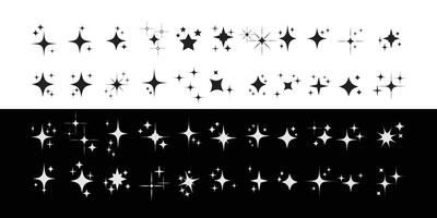 Sparkles Line Icon Set for UI Designs. Magic Stars Icon. Clean Shiny Shiny Stars Sign for UI Designs. Twinkle Star. vector