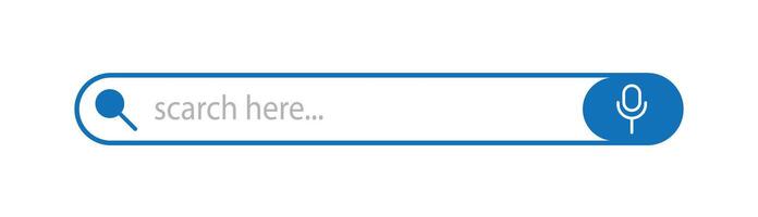 Search bar icon. Simple search bar as part of user interface design. vector