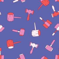Hammer Seamless Pattern Background for Surface Print Fabric Fashion Wrapping vector