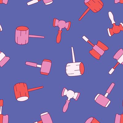 Hammer Seamless Pattern Background for Surface Print Fabric Fashion Wrapping