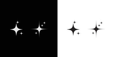 Retro futuristic sparkle icons collection. Set of star shapes. Abstract cool shine effect sign design. Templates for design, posters, projects, banners, logo, and business cardssiness cards vector