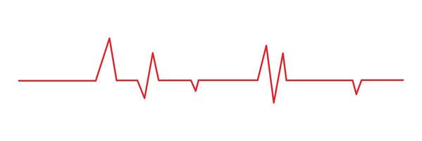 red heart Rhythm Collection Line. vector