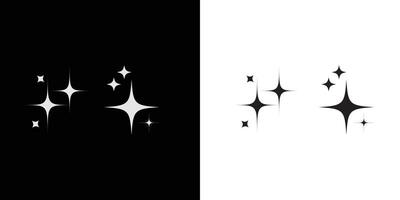 shine icon isolated on white background. blinking stars, spark icon. vector
