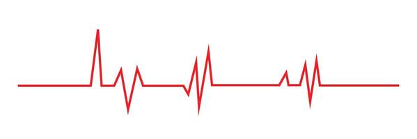 Heartbeat line icon isolated on white background vector