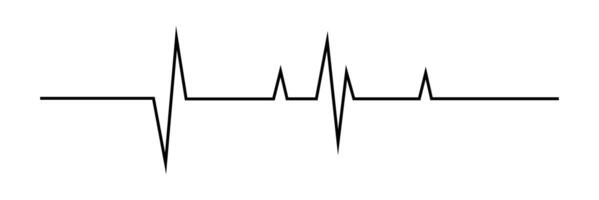 black heartbeat line icon isolated on white background vector