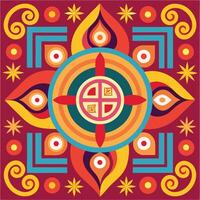 a colorful design with a circular pattern vector