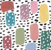 Colorful abstract art with shapes and spots vector