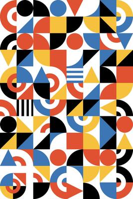 Bauhaus Abstract Geometry Minimalize Set pattern