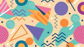 Retro Geometry Color Mix vector