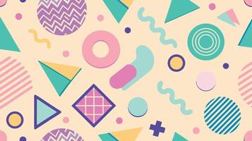 Vibrant Geometric Retro Pattern vector
