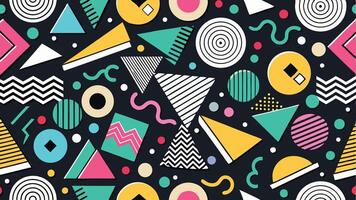 Monochrome Retro Pattern Print vector