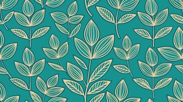 Continuous Leaf Line Drawing vector