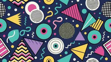 Monochrome Abstract Memphis Design vector
