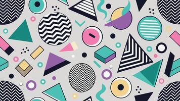 Funky Memphis Pattern Layout vector