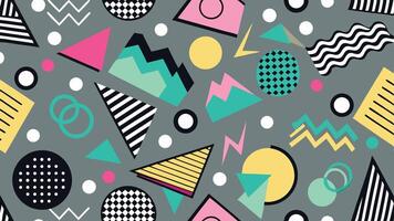 Abstract Memphis Pattern Art vector
