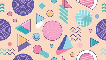 Geometric Memphis Style Background vector