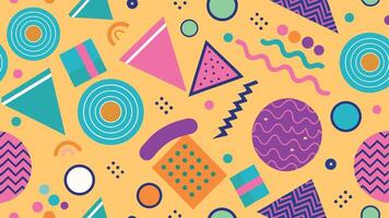 Neon Shapes Throwback Style vector