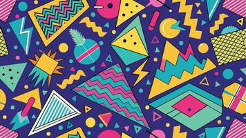 Funky 90s Pattern Fun vector