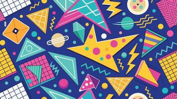 Throwback Playground Patterns vector