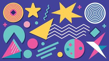 Creative Memphis Pattern Graphics vector
