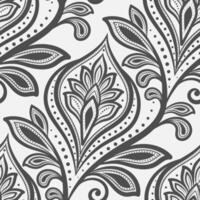 Damask pattern background Floral seamless pattern element. Classical luxury old fashioned damask ornament, seamless texture for wallpapers, textile, wrapping. Exquisite floral baroque template. vector