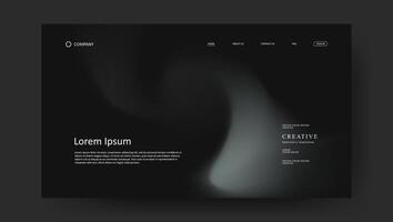 Abstract wave futuristic design of landing page. retro fluid gradient website page vector