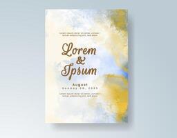 Monochrome watercolor invitation with soft flow vector