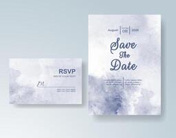 Modern watercolor invitation with abstract forms vector