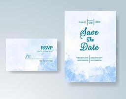 Soft gradient watercolor invitation design vector