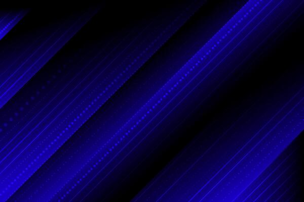 Abstract blue lines on a dark background with glowing wave patterns and digital motion effect. Hi tech and Technology background.