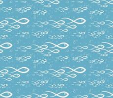 Seamless background with fishes. vector