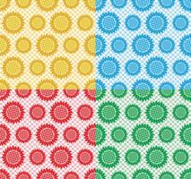 Seamless backgrounds with bright sunflowers. vector