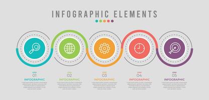 Infographic element with icons. Can be used for process, presentation, diagram, workflow layout, info graph, web design. illustration. vector