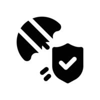 umbrella glyph icon. Strong and solid icon for websites and mobile apps. vector