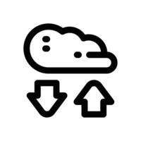 cloud transfer line icon. Clean and minimalist icon for websites and mobile apps. vector