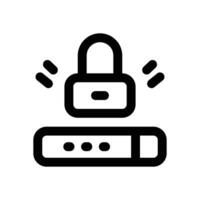 password line icon. Clean and minimalist icon for websites and mobile apps. vector