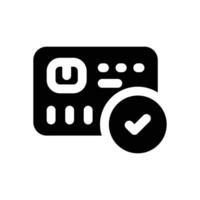 payment status glyph icon. Strong and solid icon for websites and mobile apps. vector