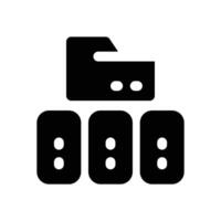 hierarchy glyph icon. Strong and solid icon for websites and mobile apps. vector