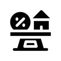 loan to value glyph icon. Strong and solid icon for websites and mobile apps. vector